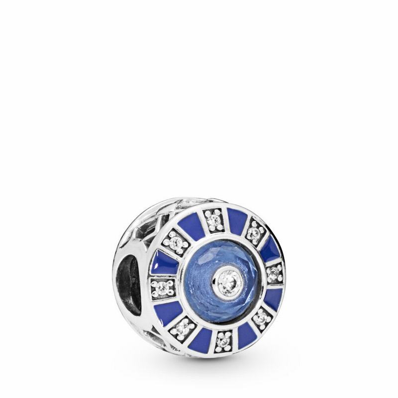 Pandora Mosaic Charm - Sterling Silver/Enamel/Blue/Mixed Stones - Canada | ZQ7604CD